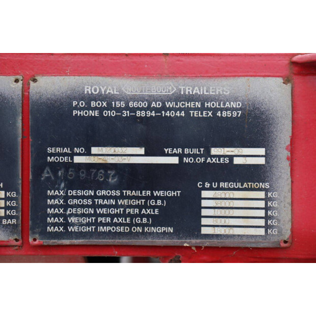 1991 Nooteboom MCO-48-03-V-47512761