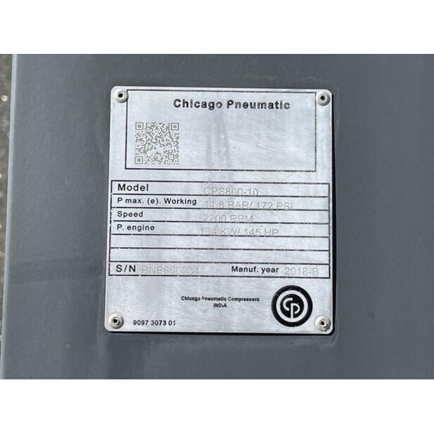 2018 CHICAGO PNEUMATIC CPS 800 - 10-47529473