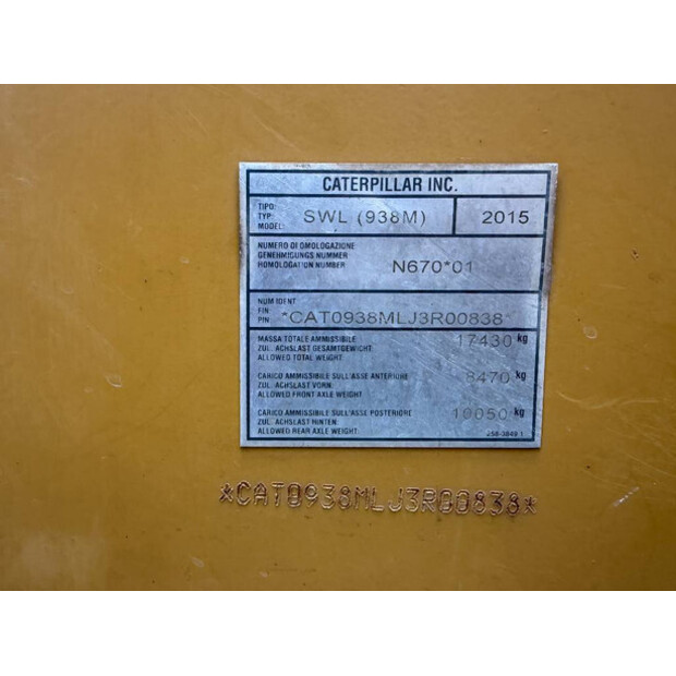 2015 Caterpillar 938M-47530776