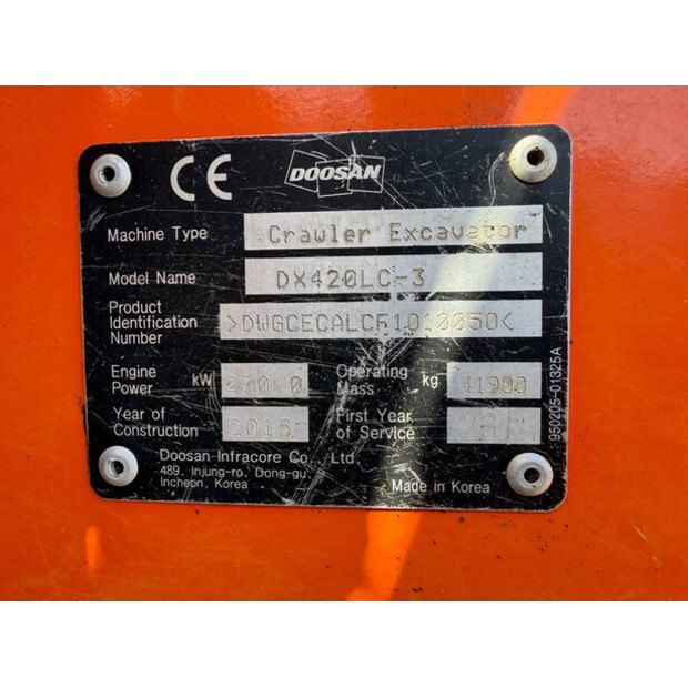 2015 Doosan DX420LC-3-47577482