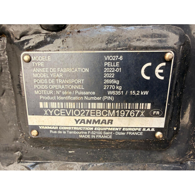 2022 YANMAR VIO27-6-47599909