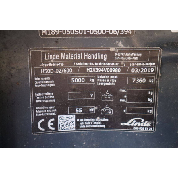 2019 Linde H50D-02/600-47618148