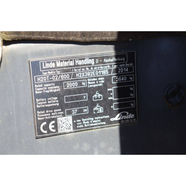 2014 Linde H20T-02/600-47618209