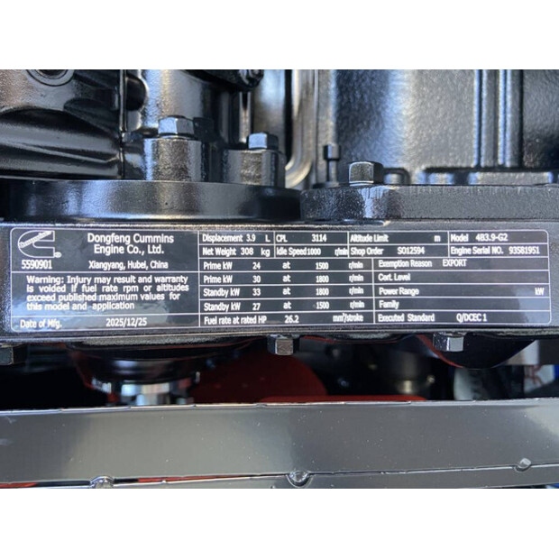 2026 CUMMINS 4B3.9-G2-47618943