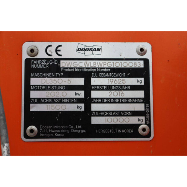 2016 Doosan DL350-5-47624009