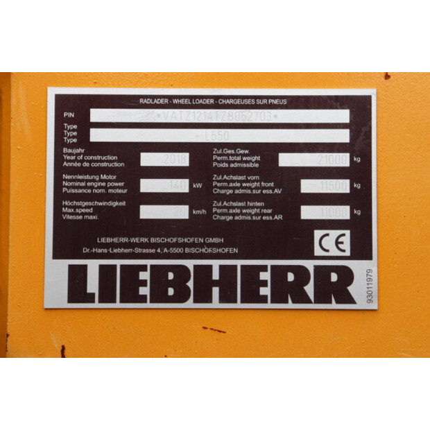 2018 Liebherr L550-47624112