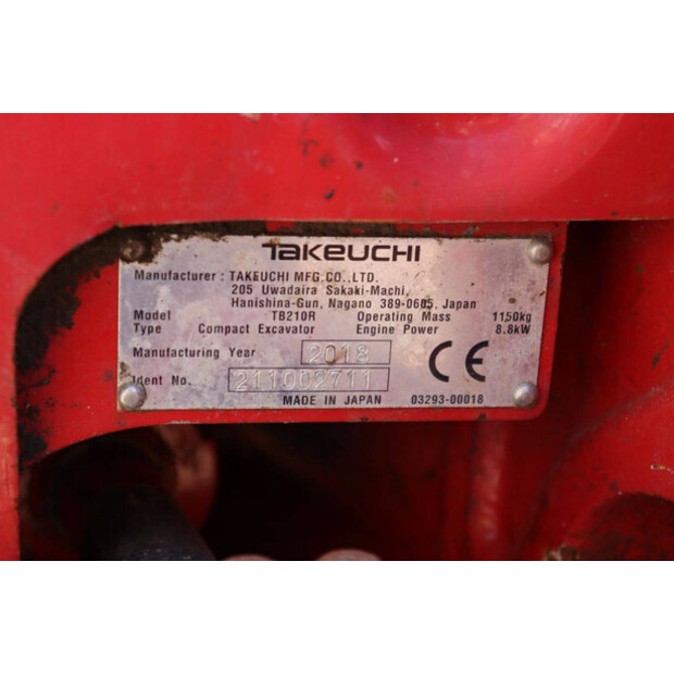 2018 تاكوتشي TB210R-47626388