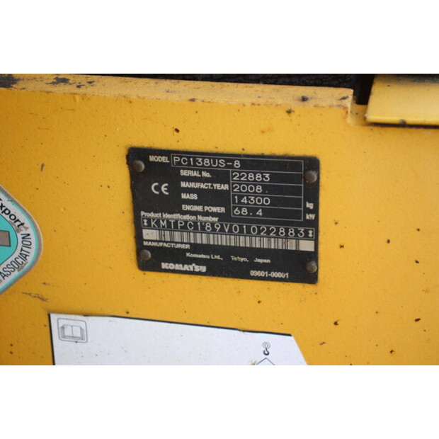2008 كوماتسو PC138US-8-47627425