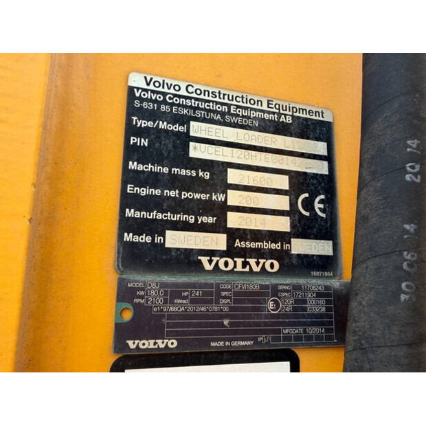 2014 Volvo L120H-47649878