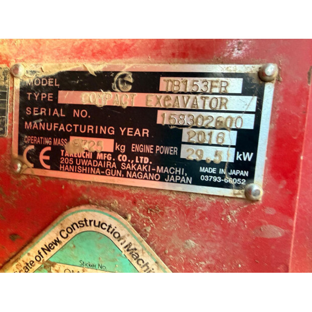 2016 TAKEUCHI TB135-47682284