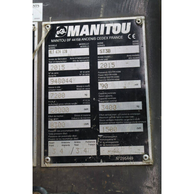 2015 Manitou HLT 634 120-47694709