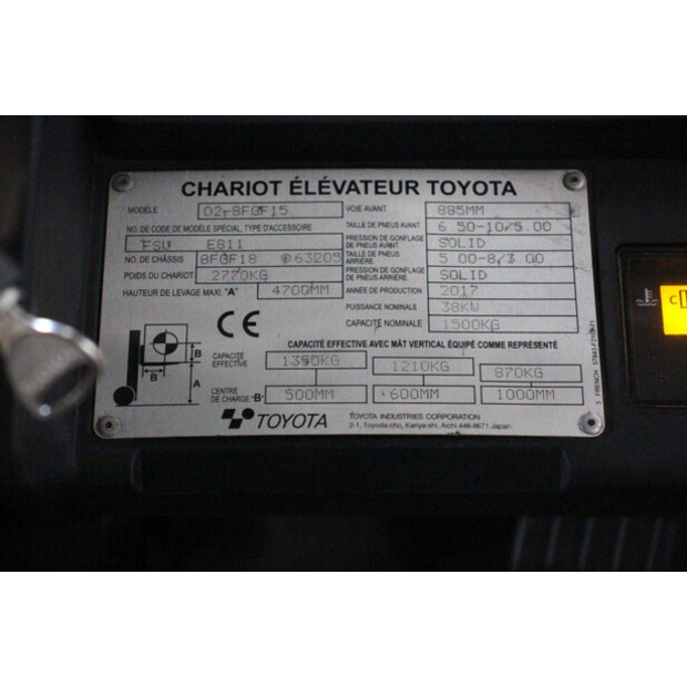 2017 Toyota 02-8FGF15-47735257