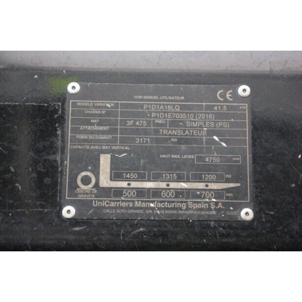 2016 UNICARRIERS P1D1A18LQ-47735290