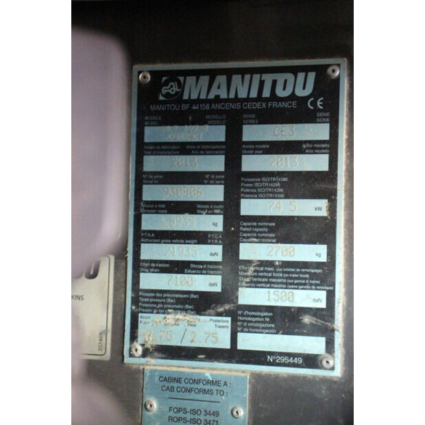 2013 Manitou MLT627-47736187