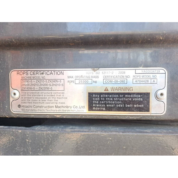 2016 Hitachi ZX170W-5B-47740035