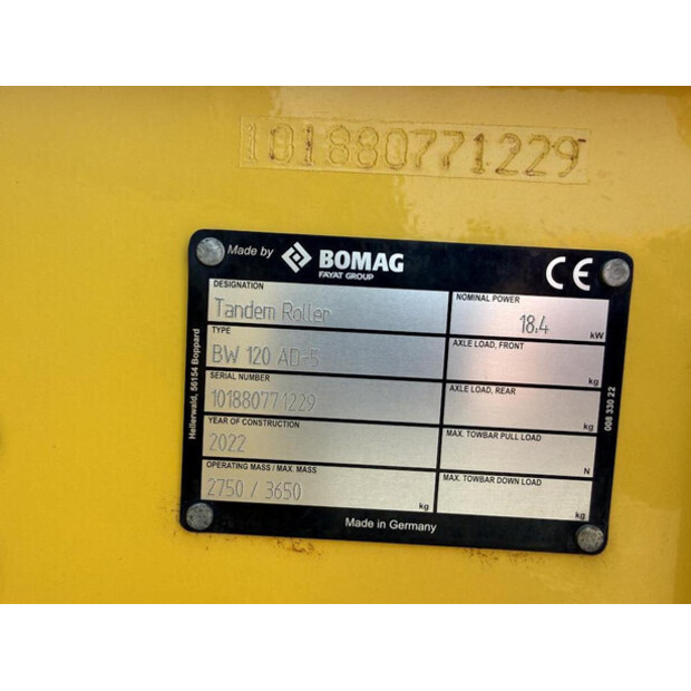 2022 BOMAG BW 120 AD-5-47740793