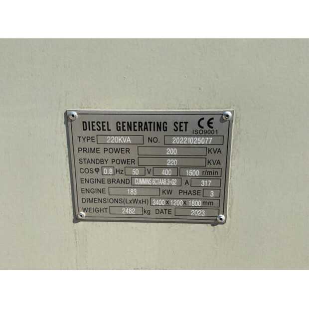 2023 CUMMINS 220 kVA-47764507