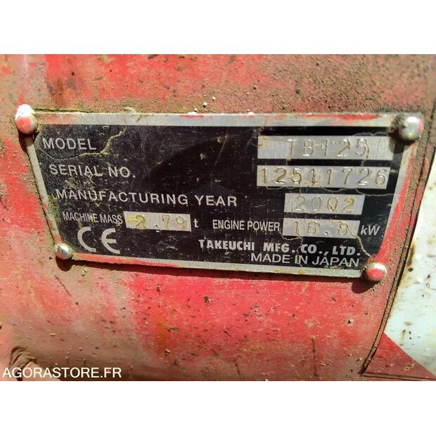 2002 TAKEUCHI TB125-47778374