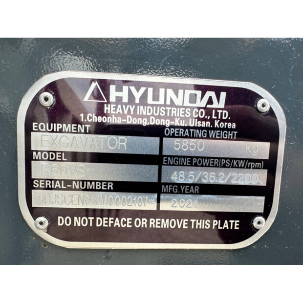 2021 Hyundai R60VS-47782300