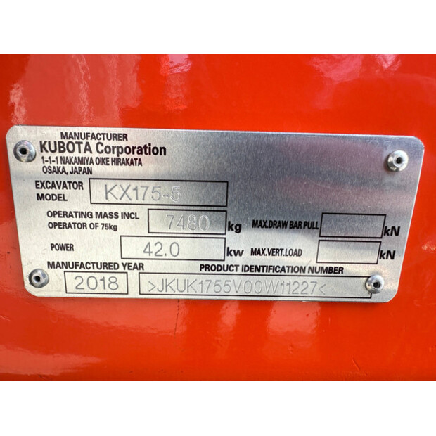 2018 KUBOTA KX175-5-47782683