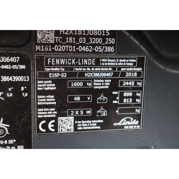 2018 Linde E16P-02-47784376