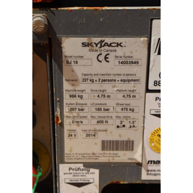 2014 SkyJack SJ16-47785256