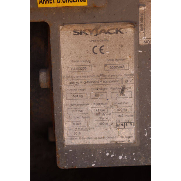 2016 SkyJack SJIII 3220-47785330