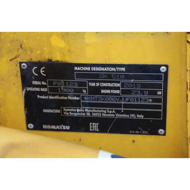 2018 Komatsu SK510-47786201