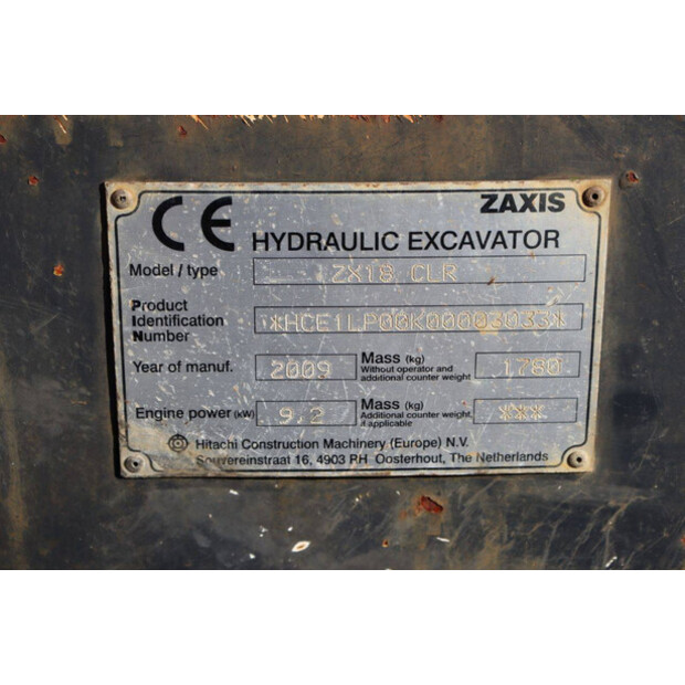 2009 Hitachi ZX18 CLR-47787785