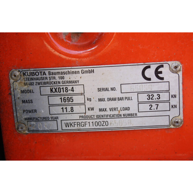 2017 KUBOTA KX018-4-47788582