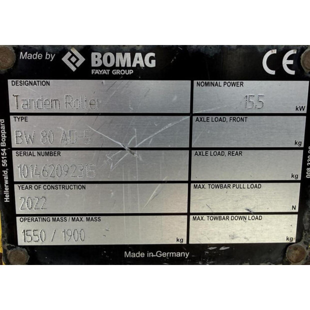 2022 BOMAG BW 80 AD-5-47796461