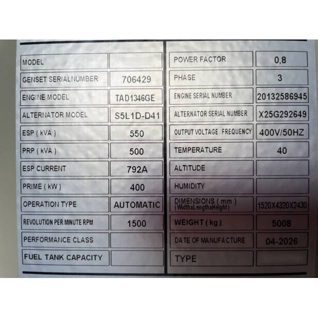 2026 Volvo TAD1346GE-47814931