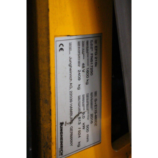 2016 Jungheinrich EFG 216K-47870652