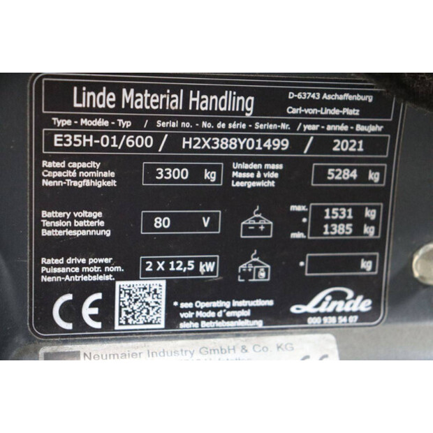 2021 Linde E35H-01/600-47870790