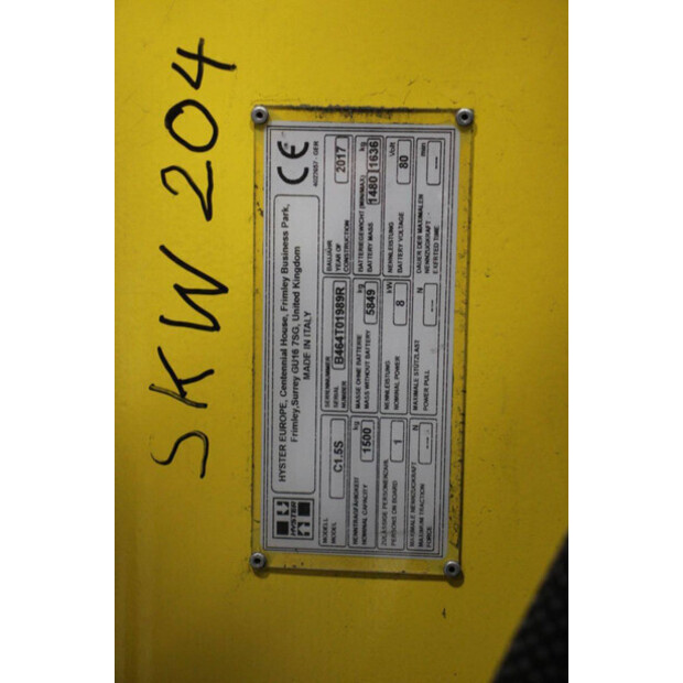 2017 Hyster C1.5S-47870819