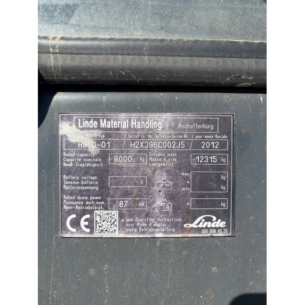 2012 Linde H80D-01-47873312