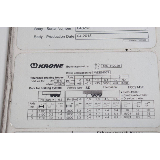 2018 Krone SD-47874405