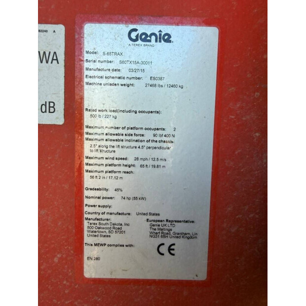 2015 Genie S-65 TRAX-47875463