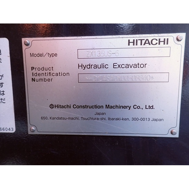 2019 Hitachi ZX135US-6-47936744