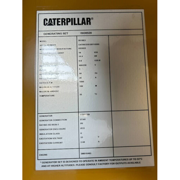 2024 Caterpillar DE18E3-47938827