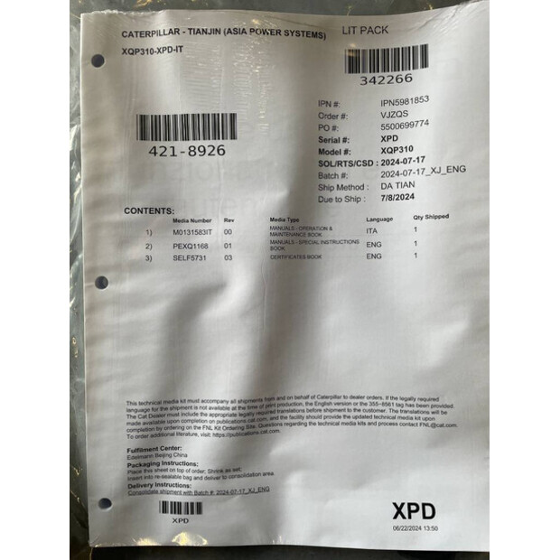 2025 Caterpillar XQP310-47939006