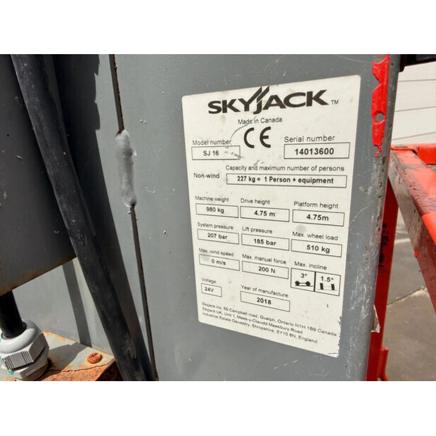 2018 SkyJack SJ16-47940818