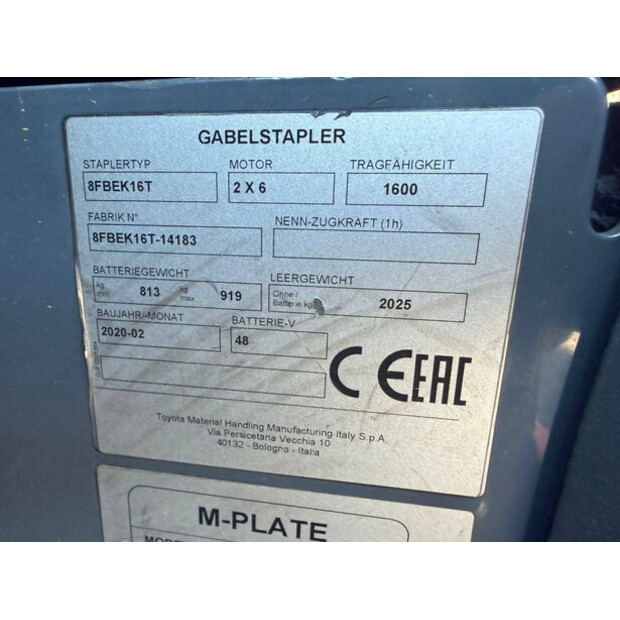 2020 Toyota 8FBEK16T-47957113