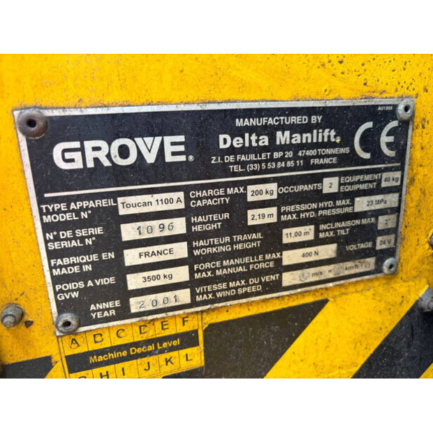 2001 GROVE TOUCAN 1100A-47958444