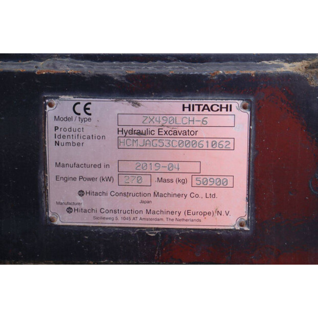 2019 Hitachi ZX490LCH-6-47960402