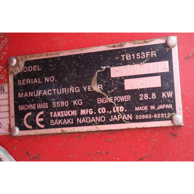 2008 TAKEUCHI TB153FR-47961667