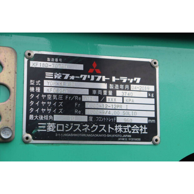 2019 MITSUBISHI KFDE25T-47963377