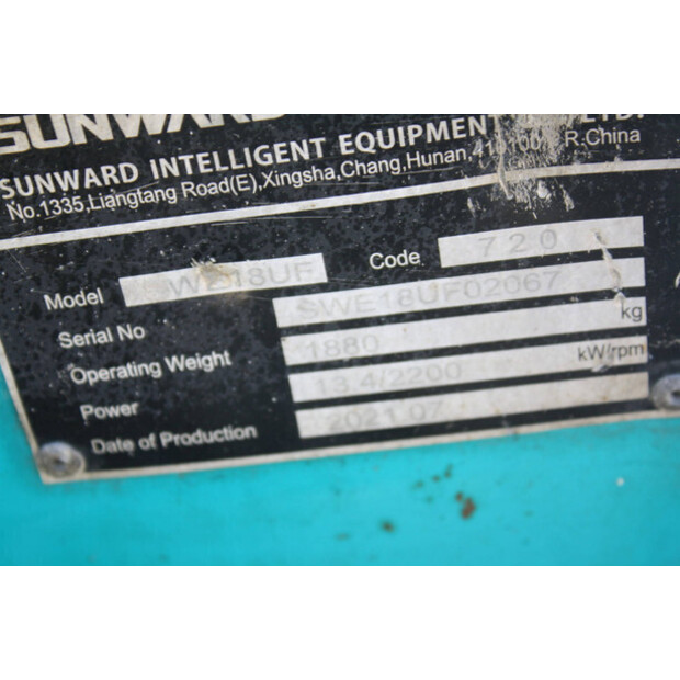 2021 Sunward SWE18UF-47964600