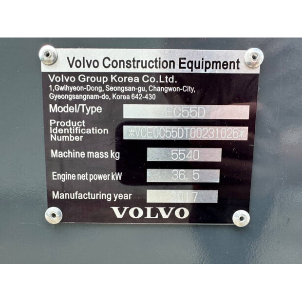 2017 Volvo EC55D-47964848