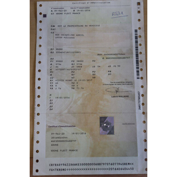 2016 Krone SD-47965432